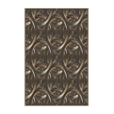 Tapis noir tissé à la machine