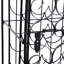 Armoire à vin noire avec serrure pour 35 bouteilles. Fabrication en fer. Conception exquise. Verrou l 17,5 po x P 14,5 po.