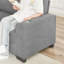 3 avec porte-gobelets - tissu de 83,86 po, gris pour le salon, la chambre à coucher et le mobilier de bureau-121098608