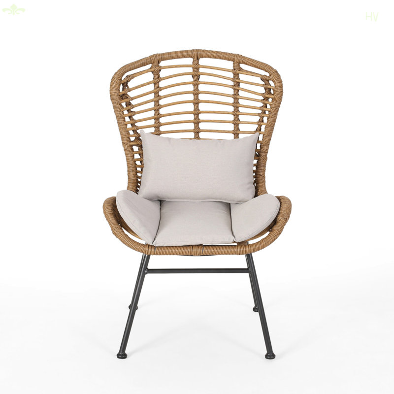 Chaise d'extérieur moderne, Beige/noir