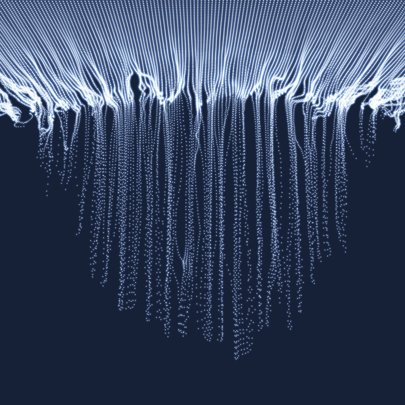 Particules dynamiques émises. - Impression sur toile tendue, L 12 po x H 12 po