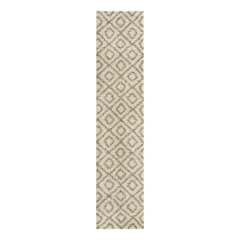Aurin Geometric Indoor Rug, Runner 2'7" x 12'