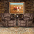 Fauteuil inclinable manuel très doux et surdimensionné de 40,9 po de largeur avec garniture cloutée (ensemble de 2)