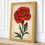 Crimson Carnation Study Botanical - Wrapped Canvas-545303456-545303463