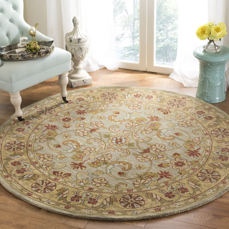 Tosca Hand Tufted Wool Oriental Rug, Round 3'6"