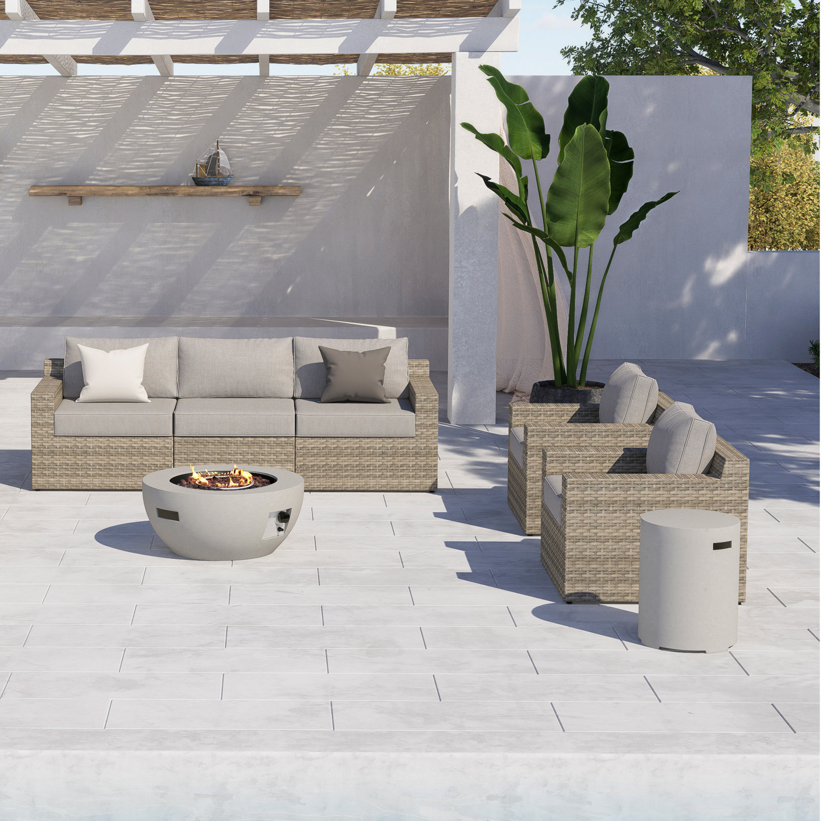 Addingham Concrete Outdoor Fire Table