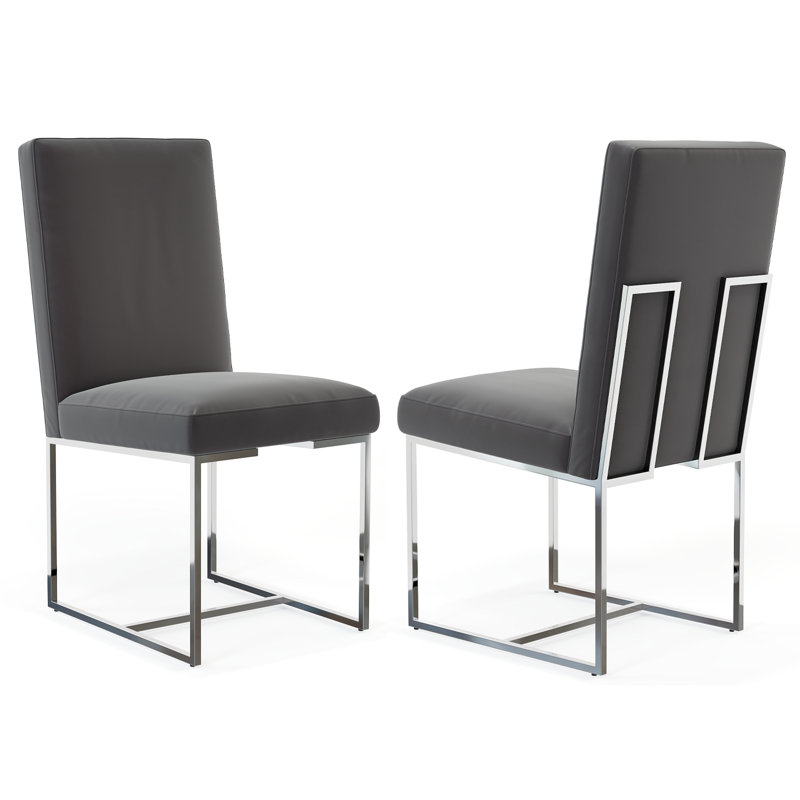 Edivaldo 18.5'' H Faux Leather Upholstered Parsons Chair