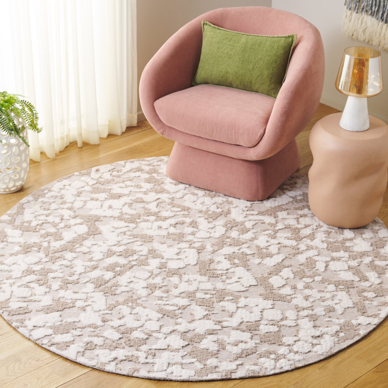 Casablanca 125 Performance Abstract Rug, Round 6'