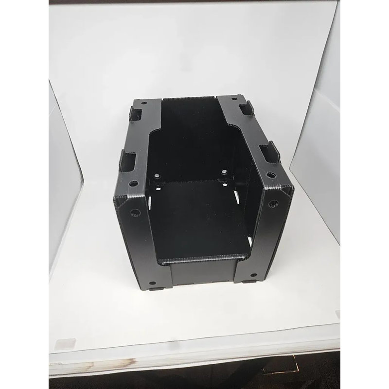 Bac de rangement empilable robuste en plastique