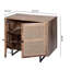 Armoire décorative 35 pouces avec 2 portes en rotin