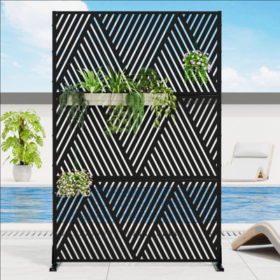72"H×47"W×16"D Outdoor Metal Privacy Screen by Dovelina
