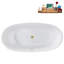 Baignoire autoportante de 63 po avec drain interne Streamline-101413192