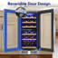 15" Dual Zone Wine Cooler, 30 Bottle Built-In or Freestanding Wine Refrigerator, Undercounter Wine Fridge with Reversible Door, Two Handle Options & Adjustable Shelves-118229006