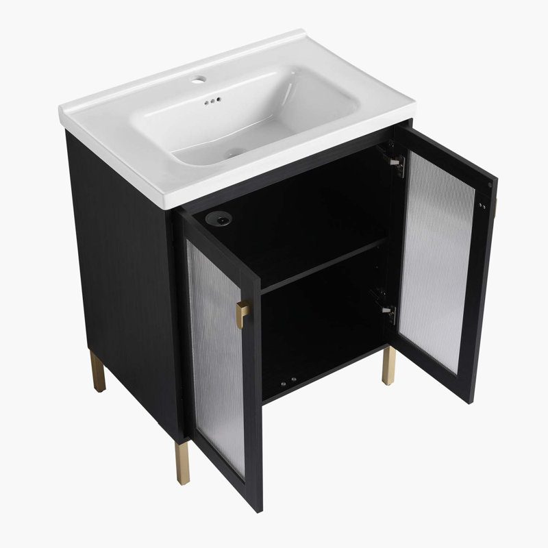 Meuble-lavabo simple avec plateau Winetta 27,8 po