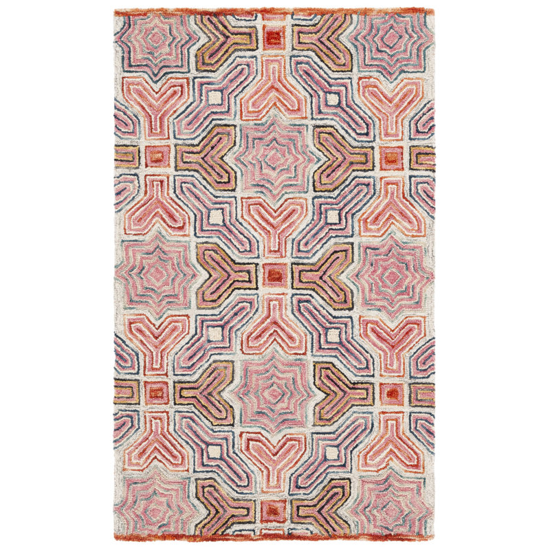 Deyoung Hand Tufted Wool Geometric Rug, Rectangle 3' x 5'