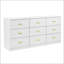 Commode 9 tiroirs Modern White
