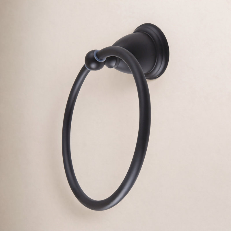 Kingston Brass Heritage Towel Ring, Matte Black