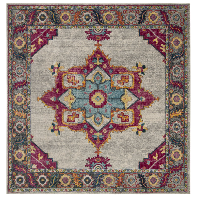 Doucet Performance Oriental Rug, Square 6'7"
