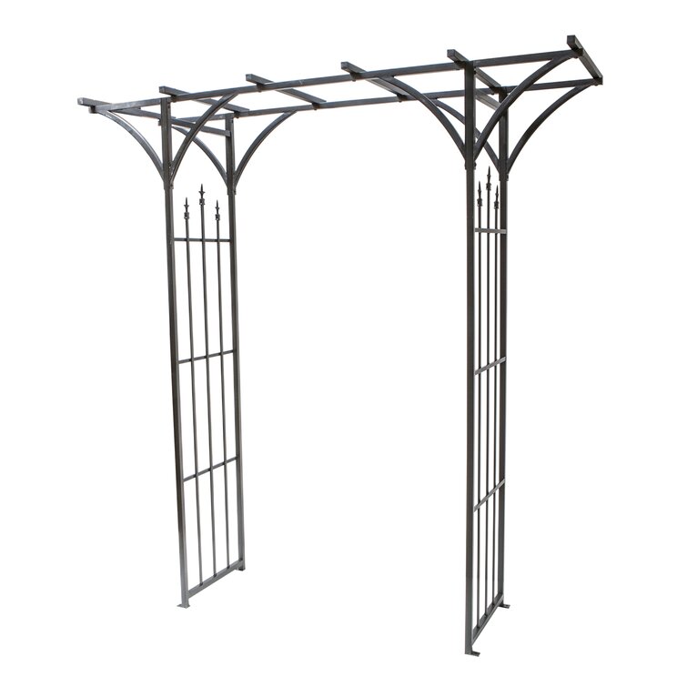 Lily Manor 193cm W x 66cm D Steel Garden Arches in Black & Reviews ...