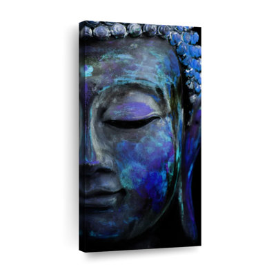 Blue Meditating Buddha Canvas Print