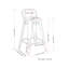 Tabouret de comptoir 24 po en métal de 24 po blanc - Design moderne avec dossier et repose-pieds incurvés pour un soutien imbattable, hauteur confort (2), finition élégante de style industriel