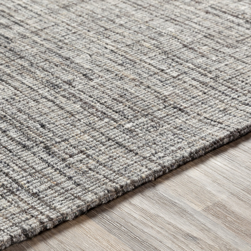 Hand Loomed Wool Area Rug, Rectangle 5' x 7'6"