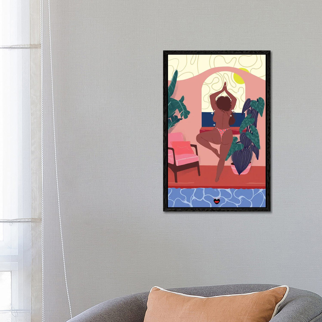 Yoga von Mlle Belamour - Galerie-umwickelte Leinwand Giclée auf Leinwand