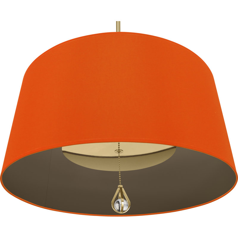 Custis 3 - Light Chandelier, William Of Orange/Revolutionary Storm Lining, Modern Brass