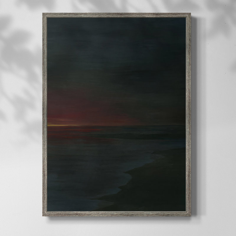 Red Nightsky II, reproduction encadrée - bois massif, H 30 po x l 24 po