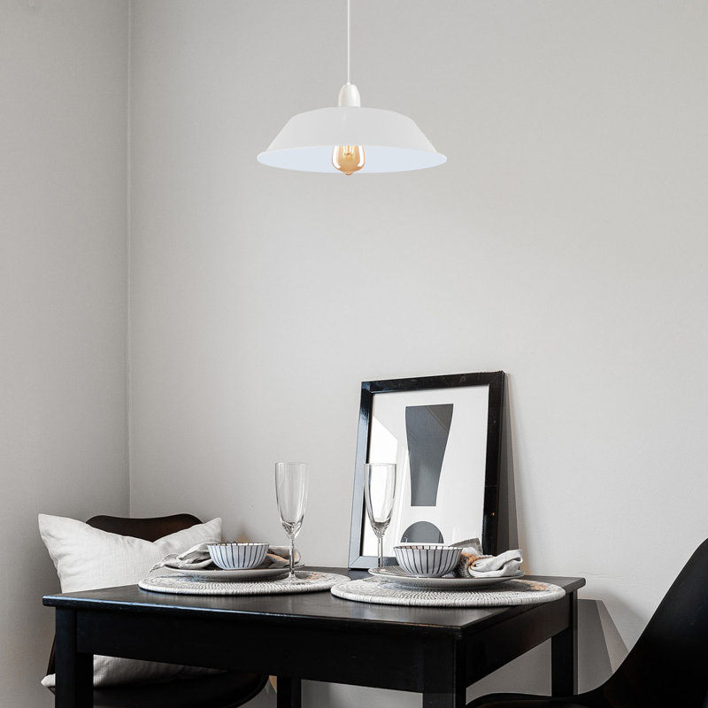7cm H Metal Bowl Lamp Shade ( Uno ), White