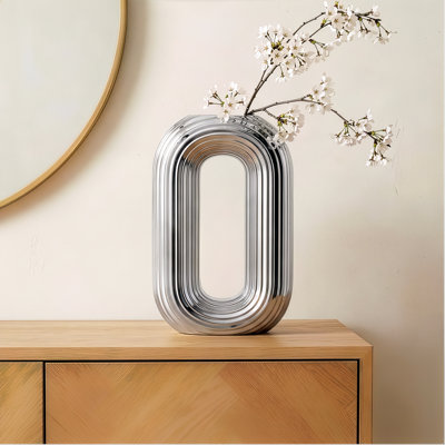 Vase rectangulaire en céramique 13 po Halo