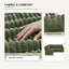 Canapé d'angle convertible 5 places en velours côtelé, réversible, avec rangement et port USB, vert olive-547700018