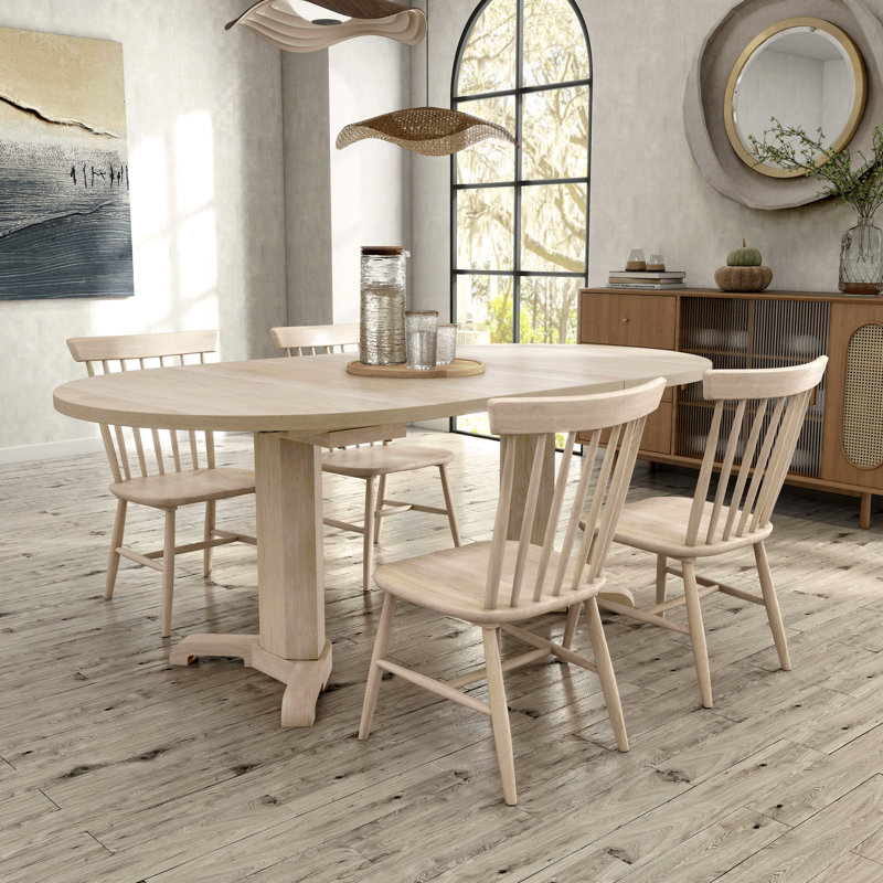 Tynemouth Dining Table Set, 5 Pieces: Table, 4 Chairs
