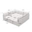 Canapé modulaire modulaire 9 pièces Advait, combinaison libre avec structure en fer léger et repose-pieds Advait-341284402