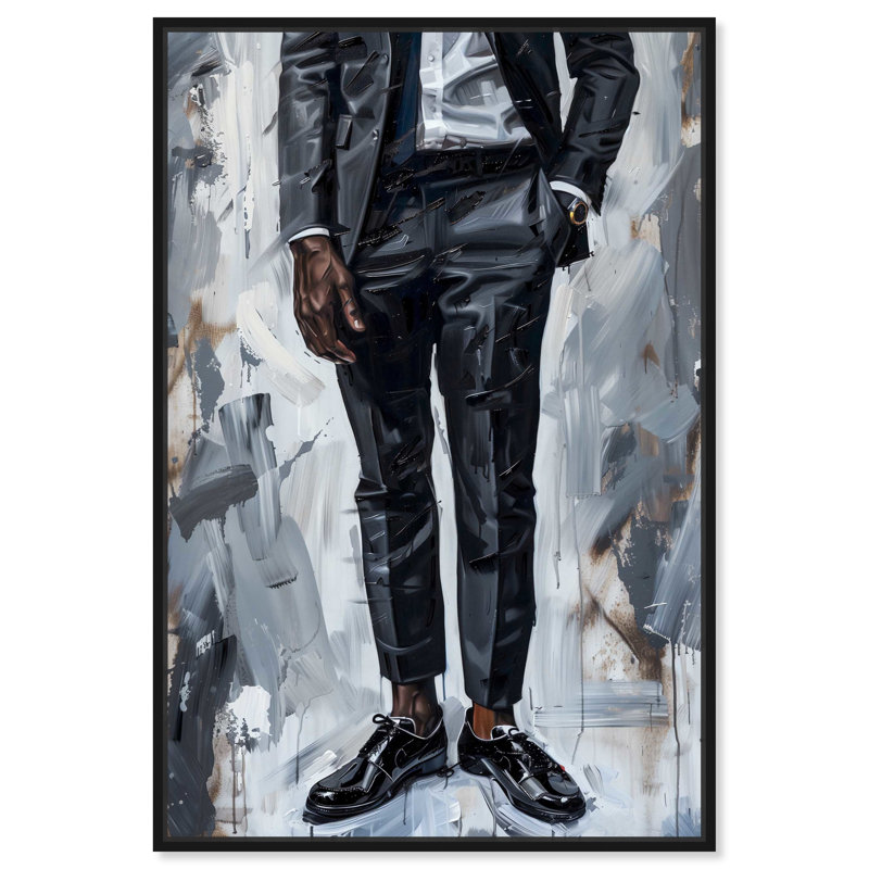 «Notoriart Man Of Style», pièce 1, Encadrement doré, H 25 po x l 17 po