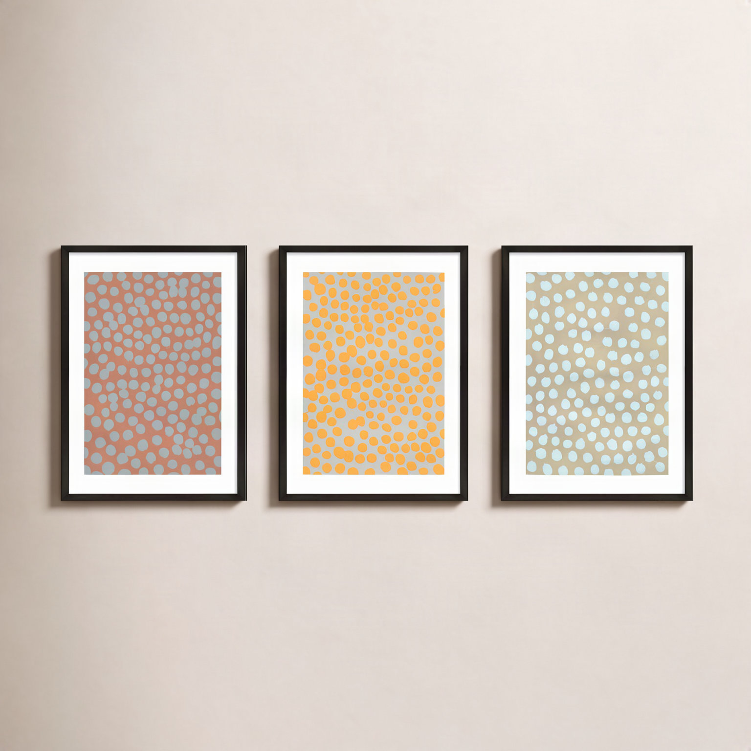 Navi "Affinity 4" 3-Piece Painting Set, 30" H x 21" W x 1.25" D, Black