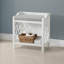 Banc de rangement rembourré avec tablettes