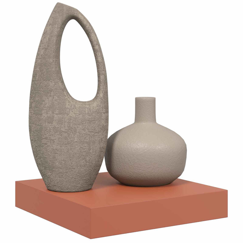 Floating Shelf, Red, 4cm H x 23cm W x 23.5cm D