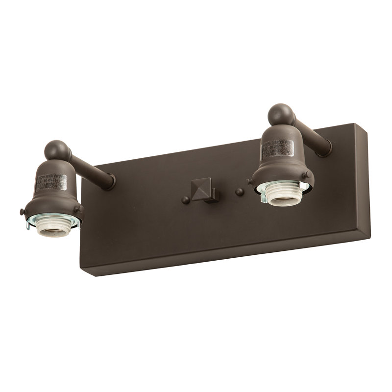 Elegant Oil-Rubbed Bronze Vanity Light with Beige Glass Shades