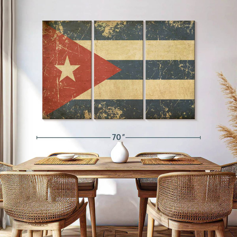 Borges Cuba Flag, 42" H x 65" W