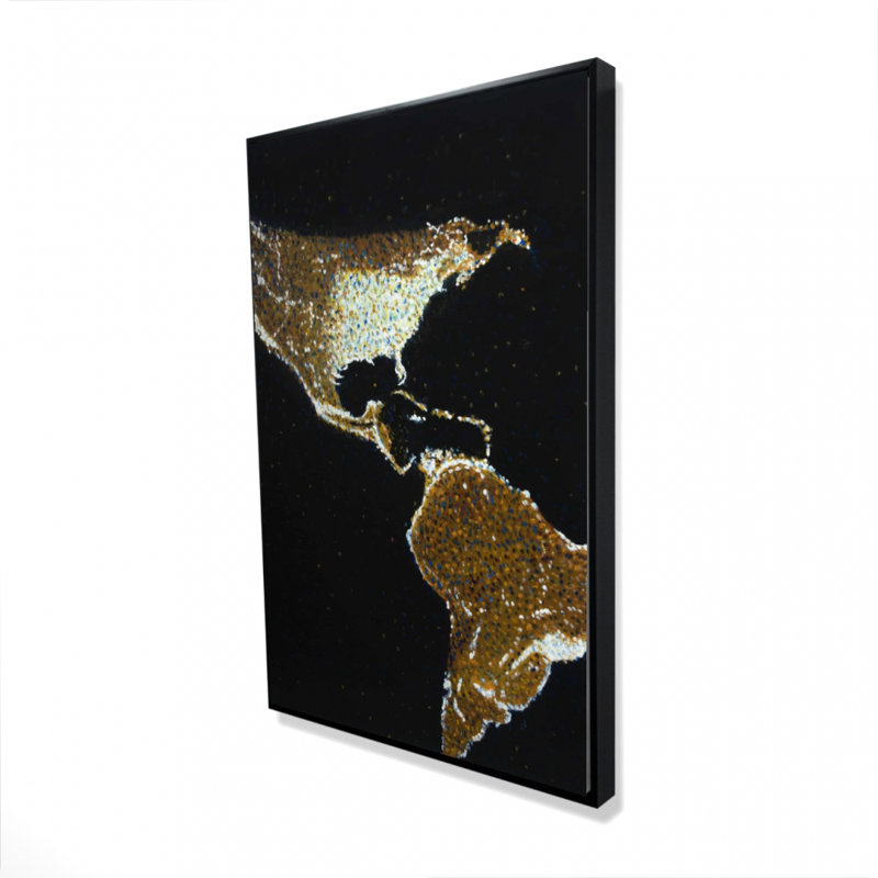 «American Continent At Night» sur toile, H 36 po x l 24 po