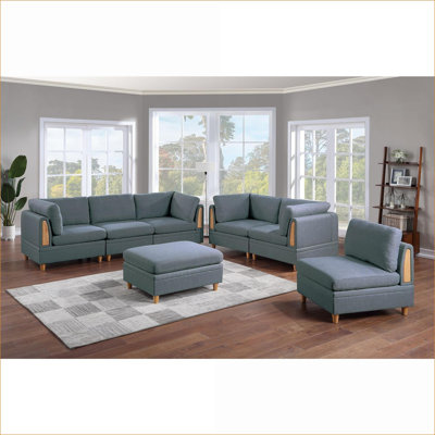 Fauteuil d'appoint sans accoudoirs en tissu Dorris, structure en bois au fini argent mat, siège à coussin simple pour salon, siège pour adulte