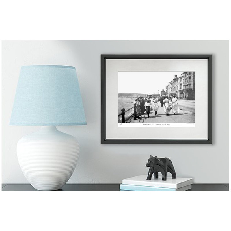 Penzance, The Promenade 1906 - Single Picture Frame Print, 40cm H x 50cm W x 2.3cm D