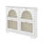 42.1" W Farmhouse Shoe Cabinet, Shoe Organizer With 4 Flip Rattan Drawers, Freestanding Storage Cabinet With 2 Silvery Hooks-1722315000