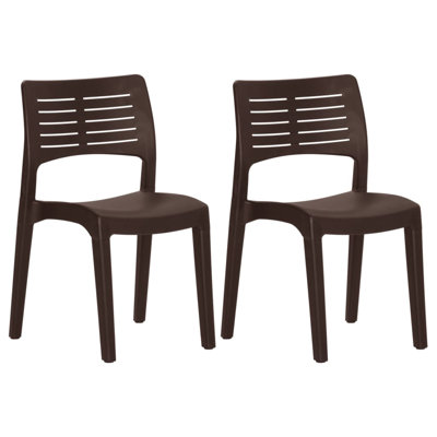 Popel Stacking Patio Dining Side Chair with Cushion