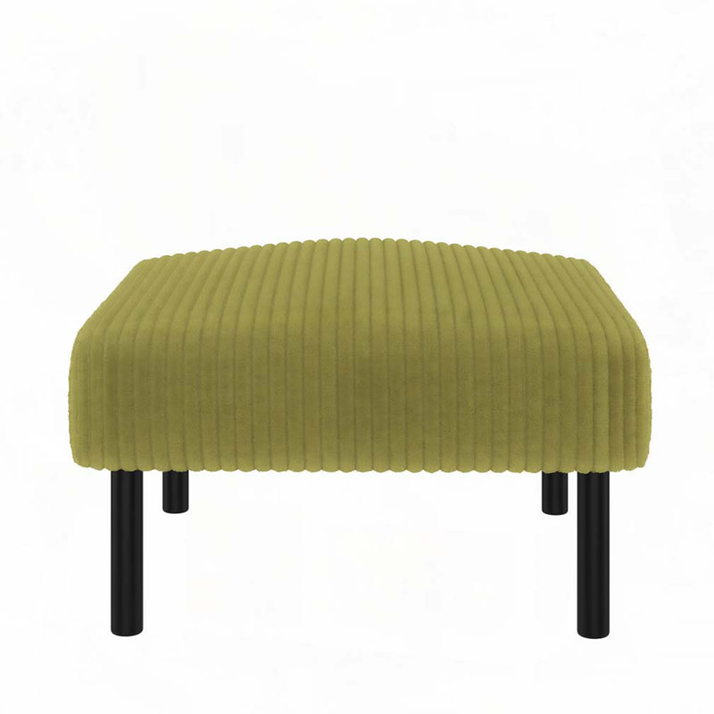 Small Ottoman Footstool With Legs, Corduroy Fabric Ottoman Foot Stool With Soft Padded Seat, Square Footstool Footstool For Living Room