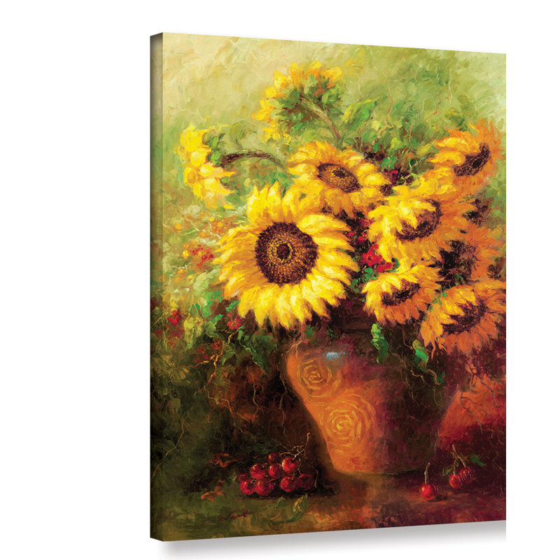 «Sunflowers» - Impression sur toile tendue, H 48 po x l 36 po x P 2 po