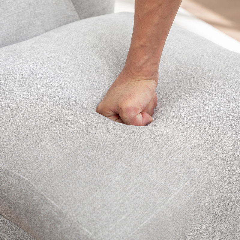 Ensemble de 2 chaises de salle à manger modernes en tissu - siège et dossier rembourrés, chaises d'appoint rembourrées sans accoudoirs