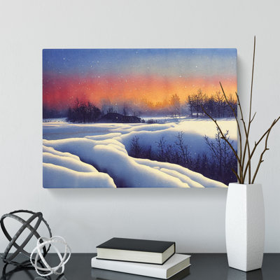 Winter Sunset Landscape Vol.3 - Wrapped Canvas