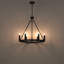 6-Lights Waggon Wheel Chandelier Ceiling Lights-1491463686
